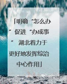 明确“怎么办”促进“办成事” 湖北着力于更好地发挥综治中心作用