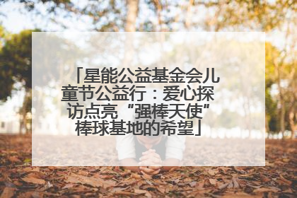 星能公益基金会儿童节公益行：爱心探访点亮“强棒天使”棒球基地的希望
