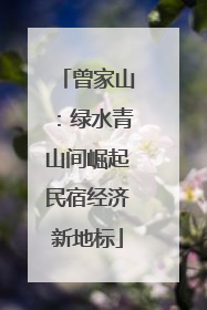 曾家山：绿水青山间崛起民宿经济新地标