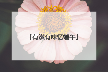 有滋有味忆端午