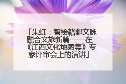 朱虹：智绘赣鄱文脉 融合文旅新篇——在《江西文化地图集》专家评审会上的演讲