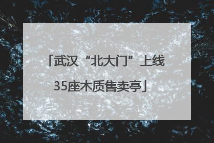 武汉“北大门”上线35座木质售卖亭