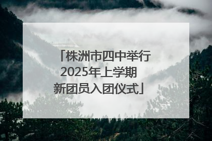 株洲市四中举行2025年上学期新团员入团仪式