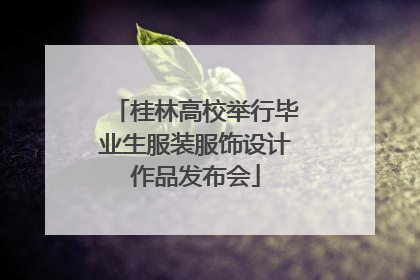 桂林高校举行毕业生服装服饰设计作品发布会