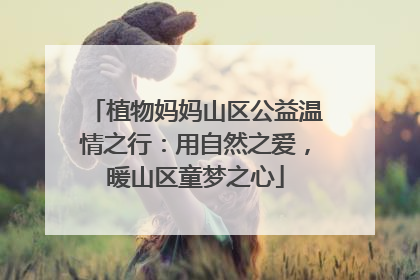 植物妈妈山区公益温情之行：用自然之爱，暖山区童梦之心
