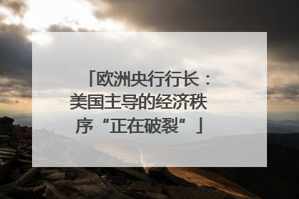 欧洲央行行长：美国主导的经济秩序“正在破裂”