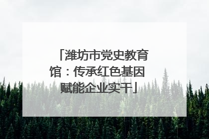 潍坊市党史教育馆：传承红色基因 赋能企业实干