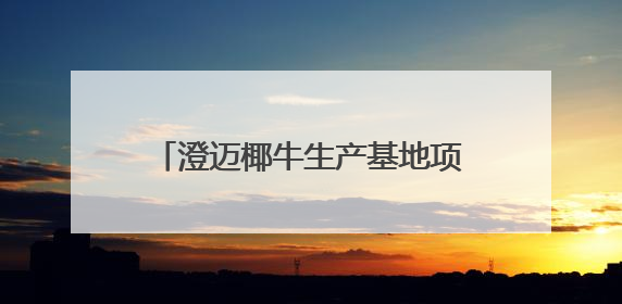 澄迈椰牛生产基地项目成功举行奠基仪式