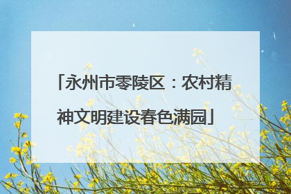 永州市零陵区：农村精神文明建设春色满园