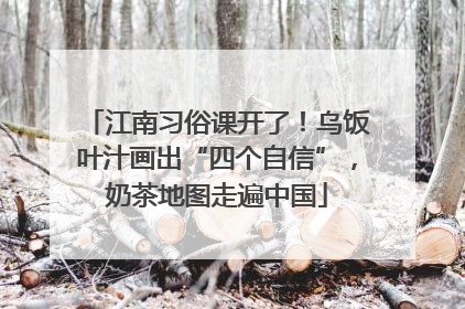 江南习俗课开了！乌饭叶汁画出“四个自信”，奶茶地图走遍中国