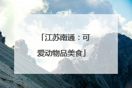 江苏南通：可爱动物品美食