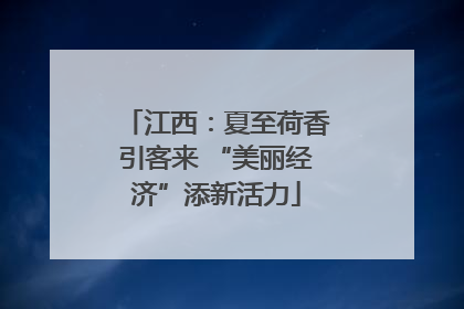江西：夏至荷香引客来 “美丽经济”添新活力