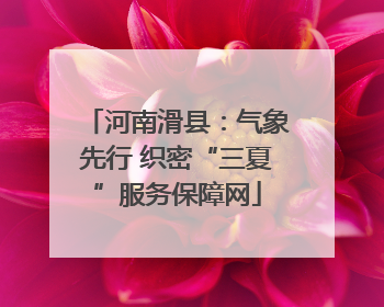 河南滑县：气象先行 织密“三夏”服务保障网