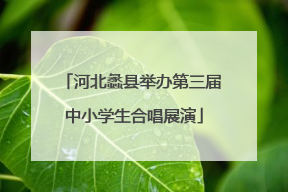 河北蠡县举办第三届中小学生合唱展演