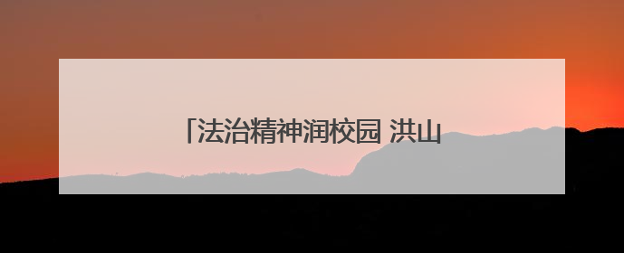 法治精神润校园 洪山十二小师生共学民法典