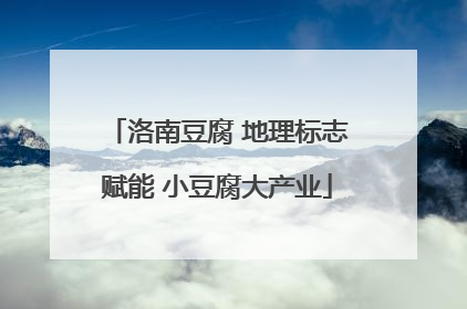洛南豆腐 地理标志赋能 小豆腐大产业
