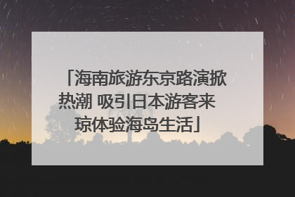 海南旅游东京路演掀热潮 吸引日本游客来琼体验海岛生活