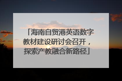 海南自贸港英语数字教材建设研讨会召开，探索产教融合新路径