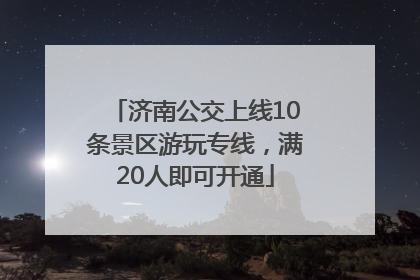 济南公交上线10条景区游玩专线，满20人即可开通
