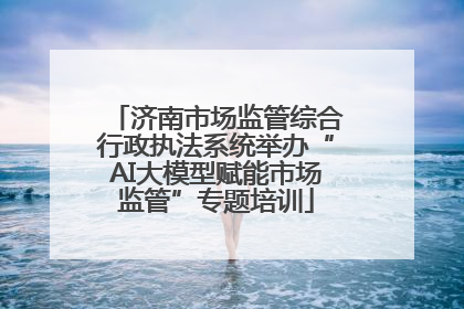 济南市场监管综合行政执法系统举办“AI大模型赋能市场监管”专题培训