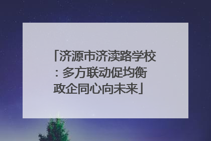 济源市济渎路学校：多方联动促均衡 政企同心向未来