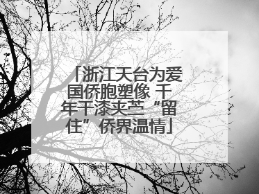 浙江天台为爱国侨胞塑像 千年干漆夹苎“留住”侨界温情