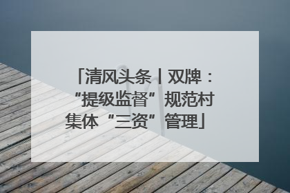 清风头条丨双牌：“提级监督”规范村集体“三资”管理