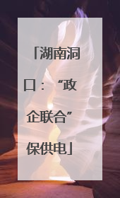 湖南洞口：“政企联合”保供电