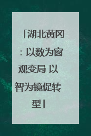 湖北黄冈：以数为窗观变局 以智为镜促转型