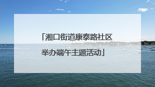 湘口街道康泰路社区举办端午主题活动
