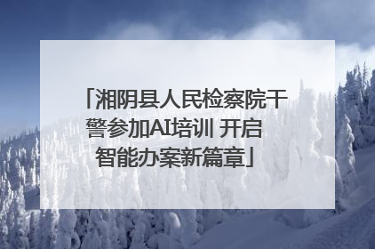 湘阴县人民检察院干警参加AI培训 开启智能办案新篇章