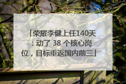荣耀李健上任140天：动了 38 个核心岗位，目标重返国内前三