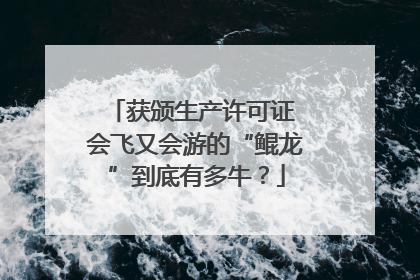 获颁生产许可证 会飞又会游的“鲲龙”到底有多牛？
