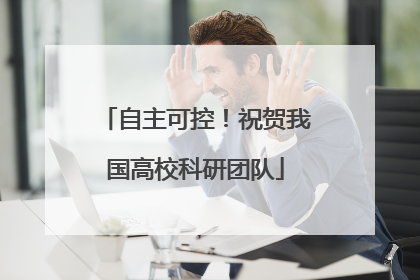 自主可控！祝贺我国高校科研团队