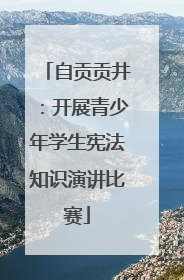 自贡贡井：开展青少年学生宪法知识演讲比赛