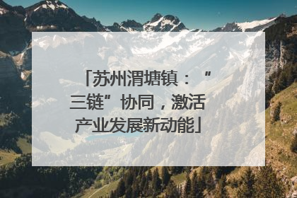 苏州渭塘镇：“三链”协同，激活产业发展新动能