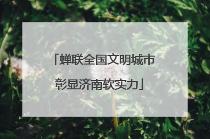 蝉联全国文明城市 彰显济南软实力