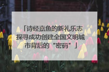 诗经嘉鱼的新礼乐志 探寻成功创建全国文明城市背后的“密码”