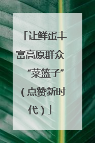 让鲜蛋丰富高原群众“菜篮子”（点赞新时代）