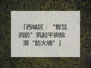 西城区：“智慧消防”筑起平房院落“防火墙”
