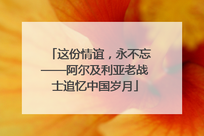 这份情谊，永不忘——阿尔及利亚老战士追忆中国岁月