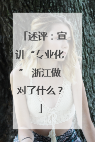 述评：宣讲“专业化” 浙江做对了什么？