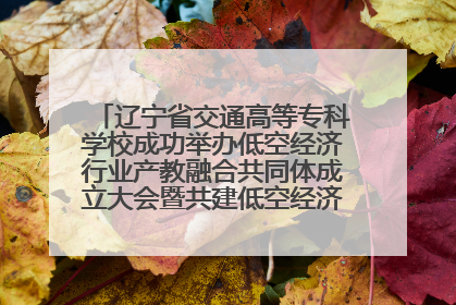 辽宁省交通高等专科学校成功举办低空经济行业产教融合共同体成立大会暨共建低空经济产教融合新生态论坛