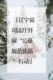 辽宁省司法厅开展“公证规范优质”行动