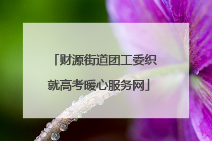财源街道团工委织就高考暖心服务网