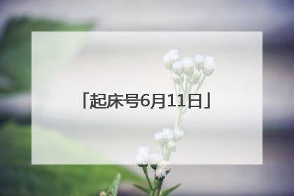 起床号6月11日