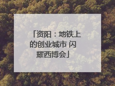 资阳：地铁上的创业城市 闪耀西博会