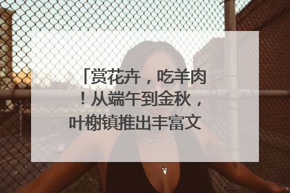 赏花卉，吃羊肉！从端午到金秋，叶榭镇推出丰富文旅活动邀您爽玩