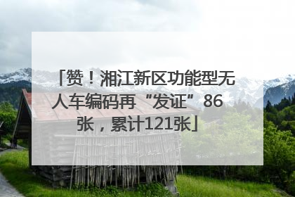 赞！湘江新区功能型无人车编码再“发证”86张，累计121张