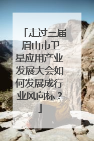 走过三届 眉山市卫星应用产业发展大会如何发展成行业风向标？